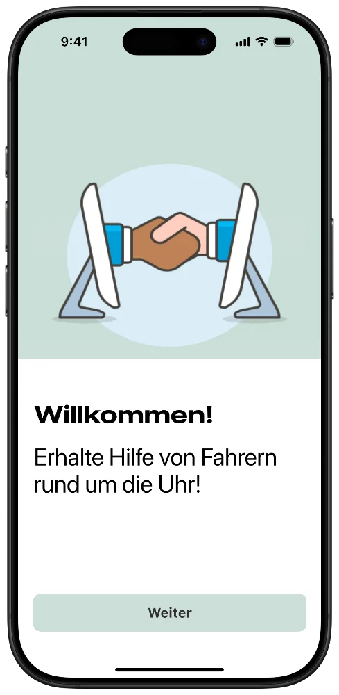 App-Entwurf: Willkommensbildschirm
